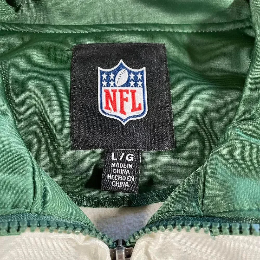 NFL Green Bay Packers Y2K embroidered green windbreaker track jacket Size large